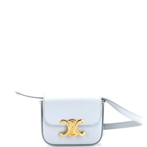 CELINE Triomphe Shoulder Bag Smooth Calfskin Mini