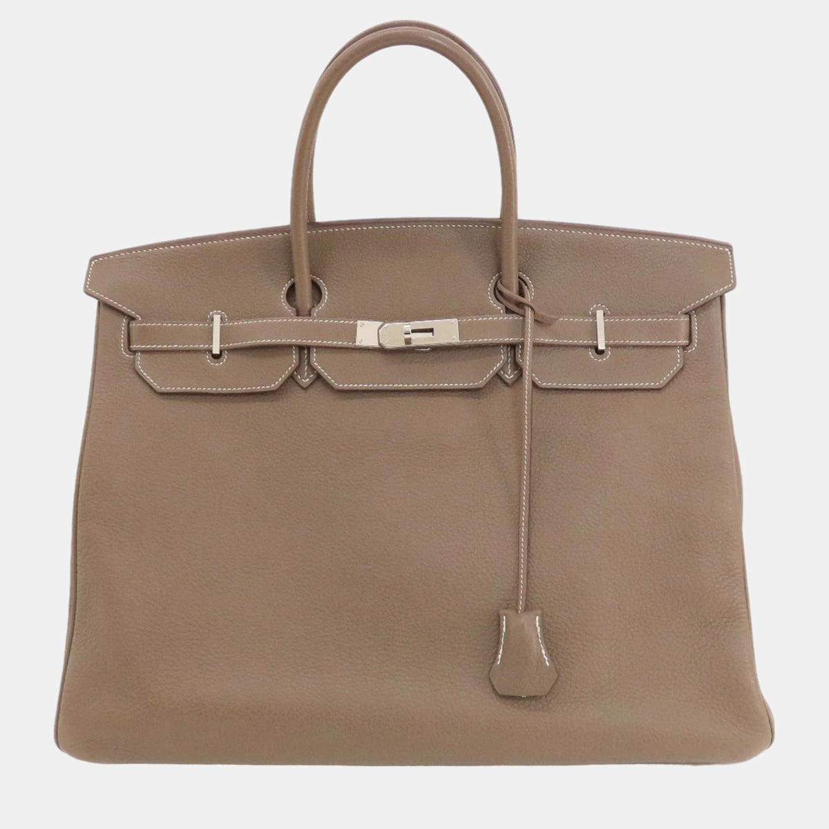 Hermès Etoupe Togo Birkin Handbag