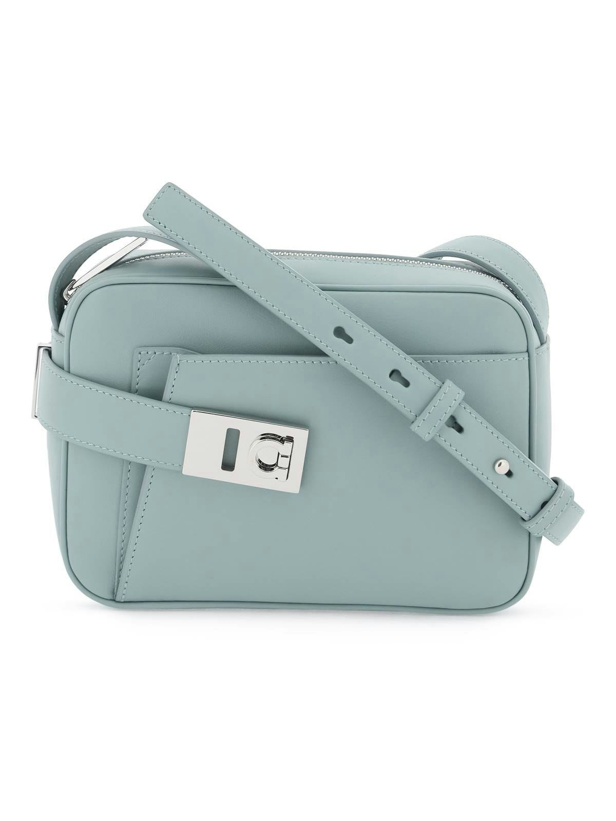 Ferragamo Women's Salvatore Smooth Leather Camera Bag in Green | 2162920769551