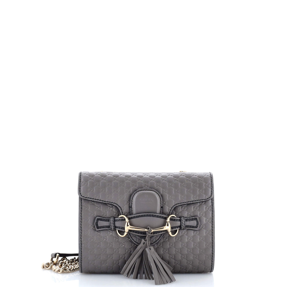 Gucci GUCCI Emily Chain Flap Bag Microguccissima Leather Mini