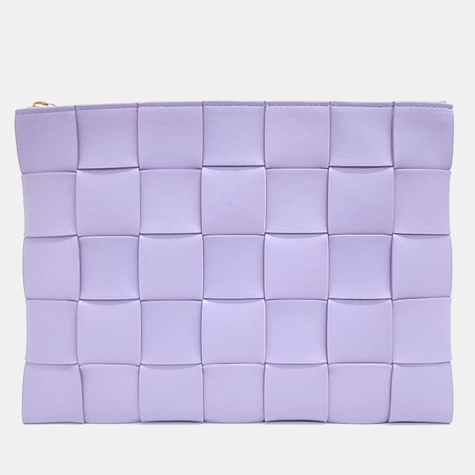 Bottega Veneta lila Leder Clutch