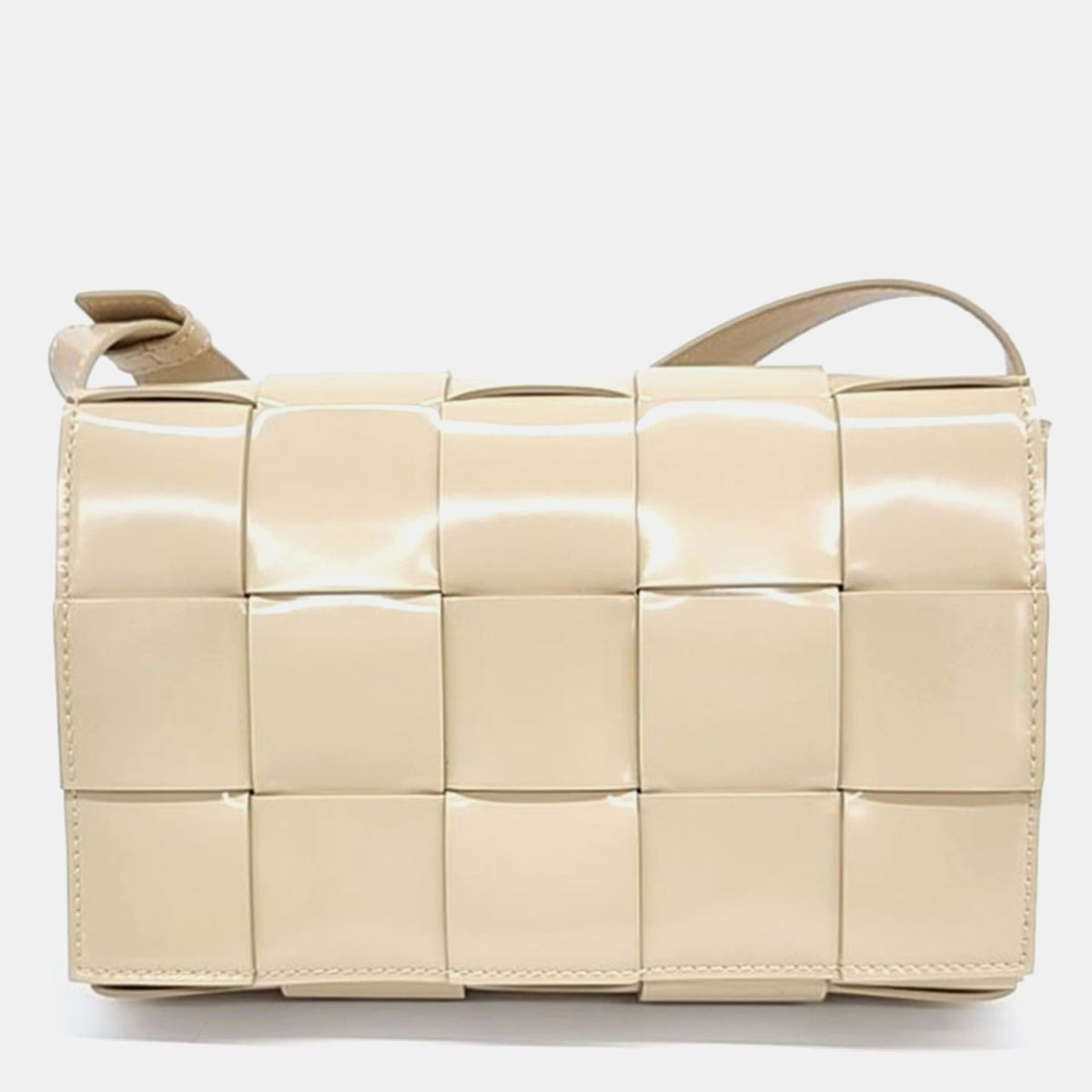 Bottega Veneta Beige Leather Cassette Shoulder Bag