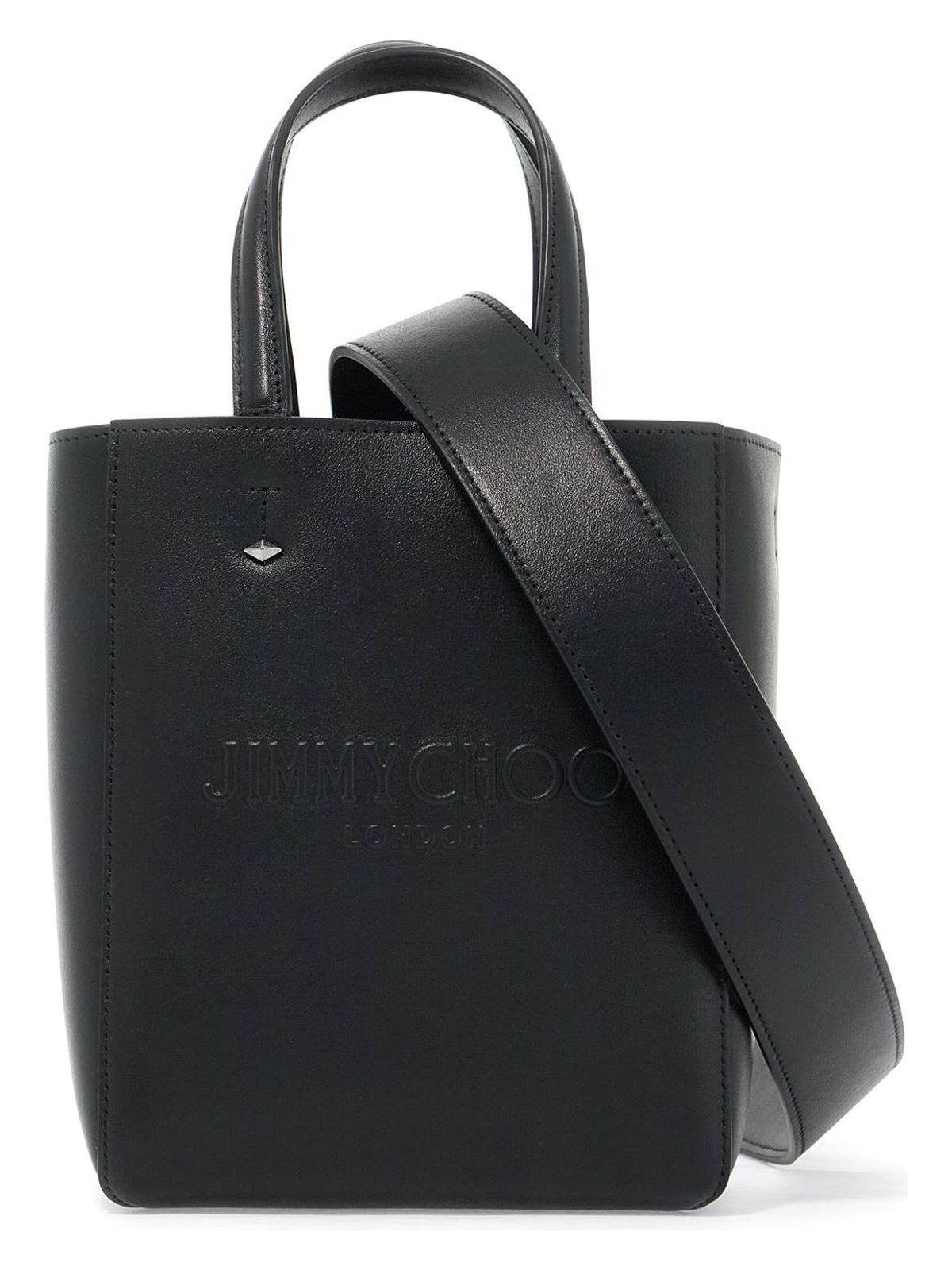 Jimmy Choo Men's Smooth Leather Lenny N/s Tote Bag in Nero | LENNYNSSMKHV