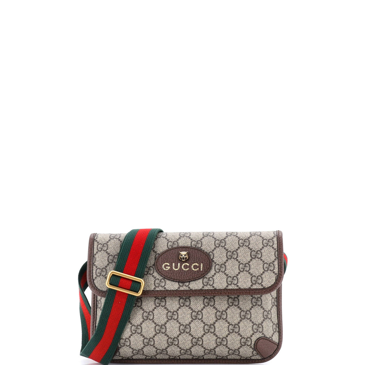 Gucci GUCCI Neo Vintage Flap Belt Bag GG Coated Canvas