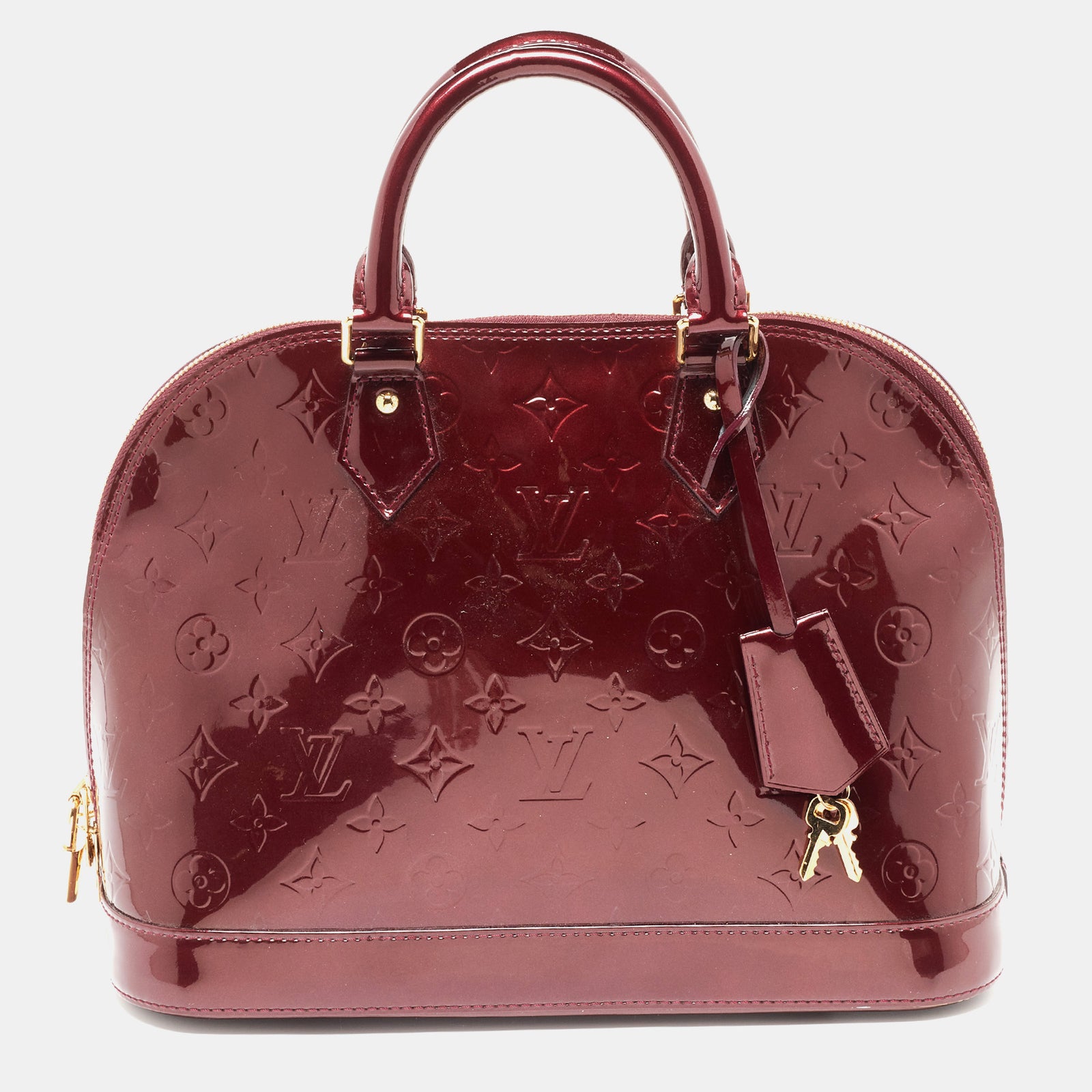 Louis Vuitton Amarante Monogram Vernis Alma PM Bag