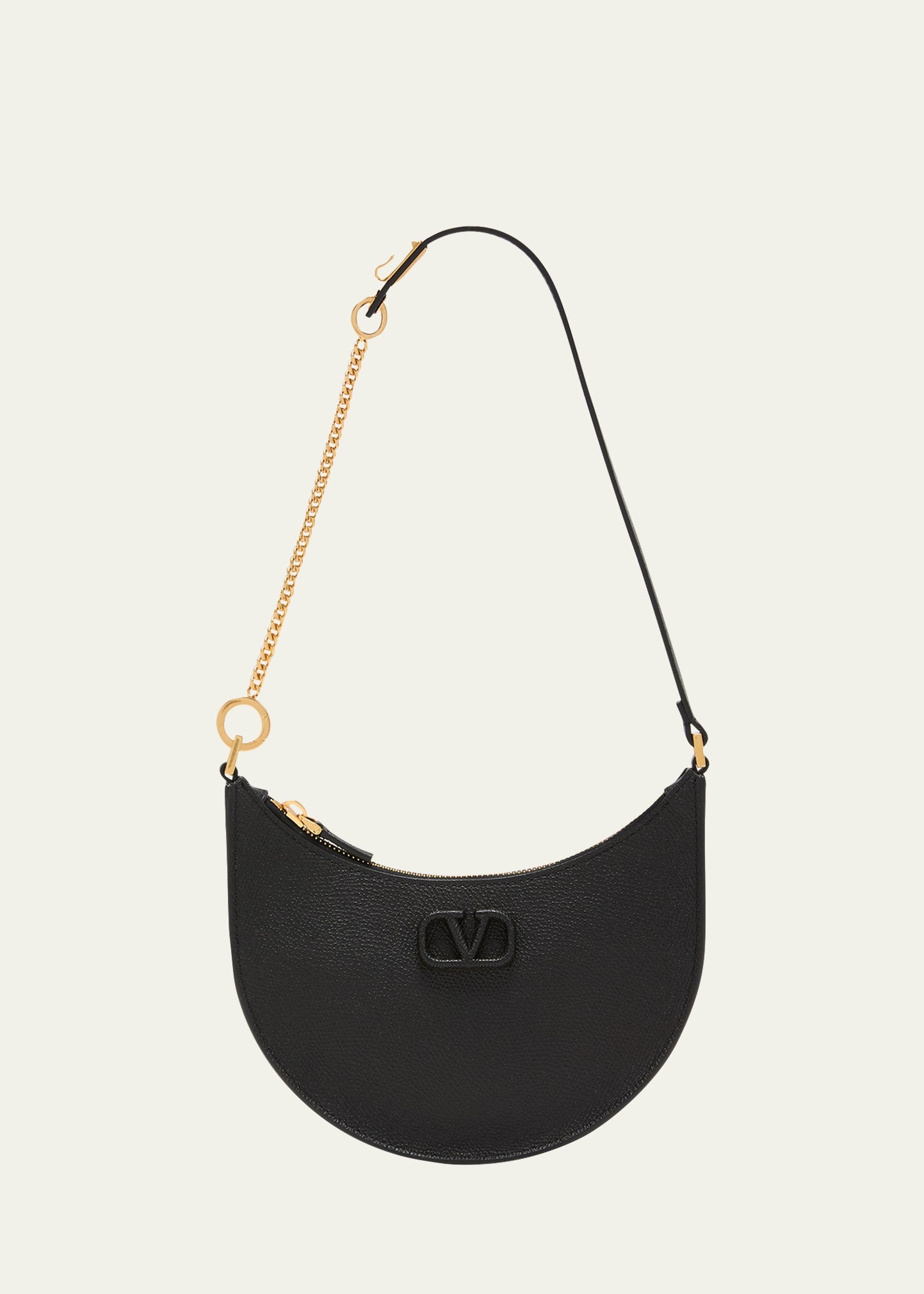 Valentino VLOGO Mini Leather Hobo Bag