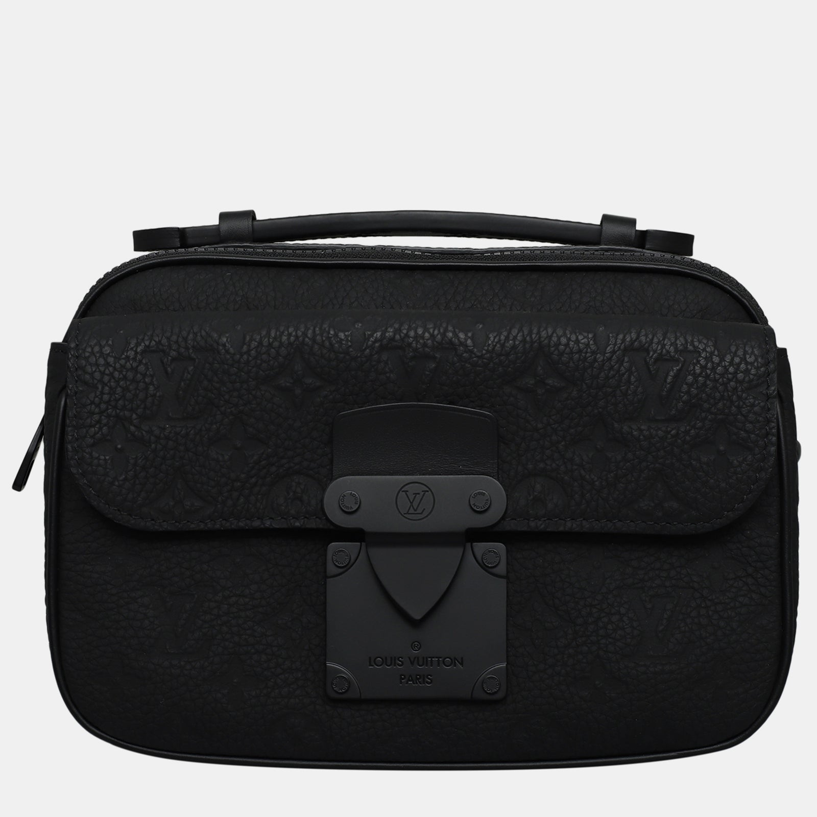 Louis Vuitton Black Taurillon S Lock Messenger Bag