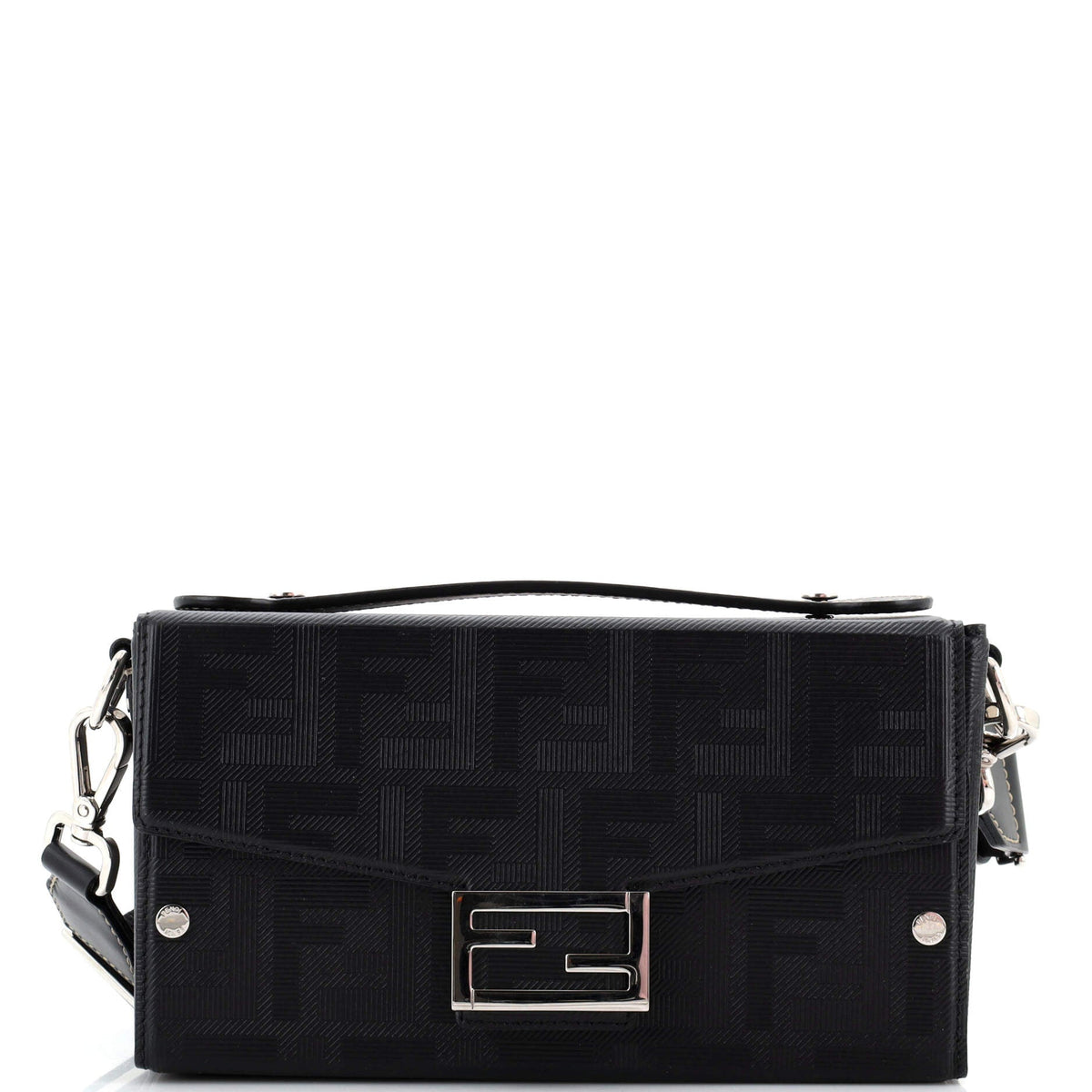 Fendi FENDI Baguette Soft Trunk Bag Zucca Leather