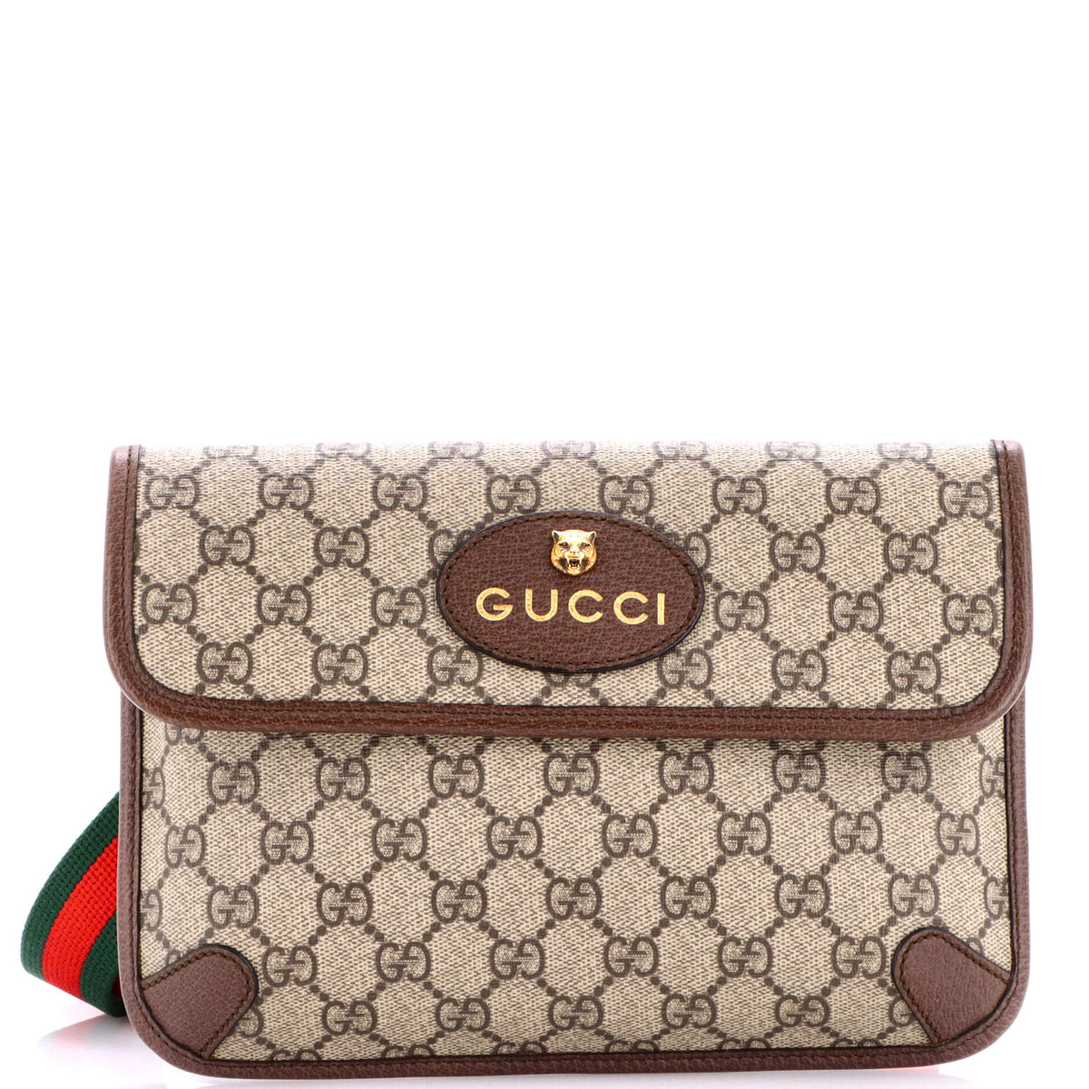 Gucci GUCCI Neo Vintage Flap Belt Bag GG Coated Canvas