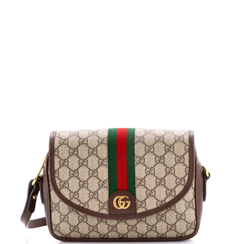 GUCCI Ophidia Flap Shoulder Bag GG Coated Canvas Small