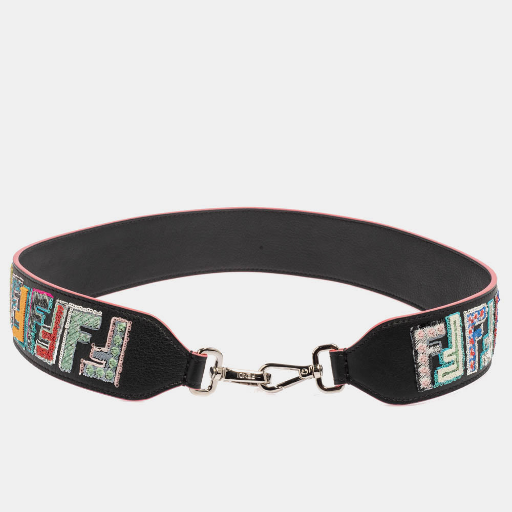 Fendi Multicolor Fun Fair Sequins Embellished Leather Strap You Shoulder Bag Strap