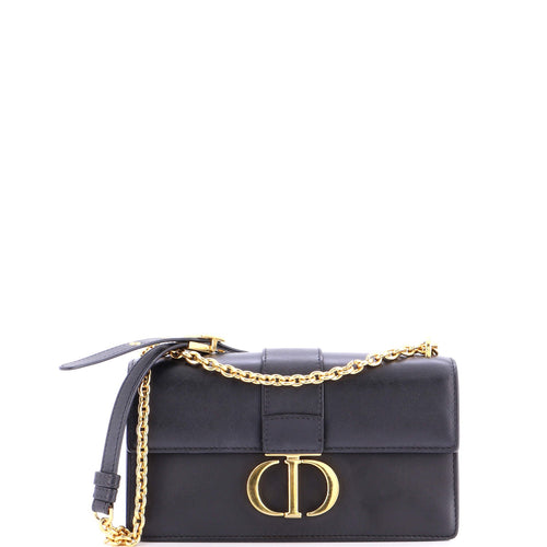 30 Montaigne Chain Flap Bag Leather East West