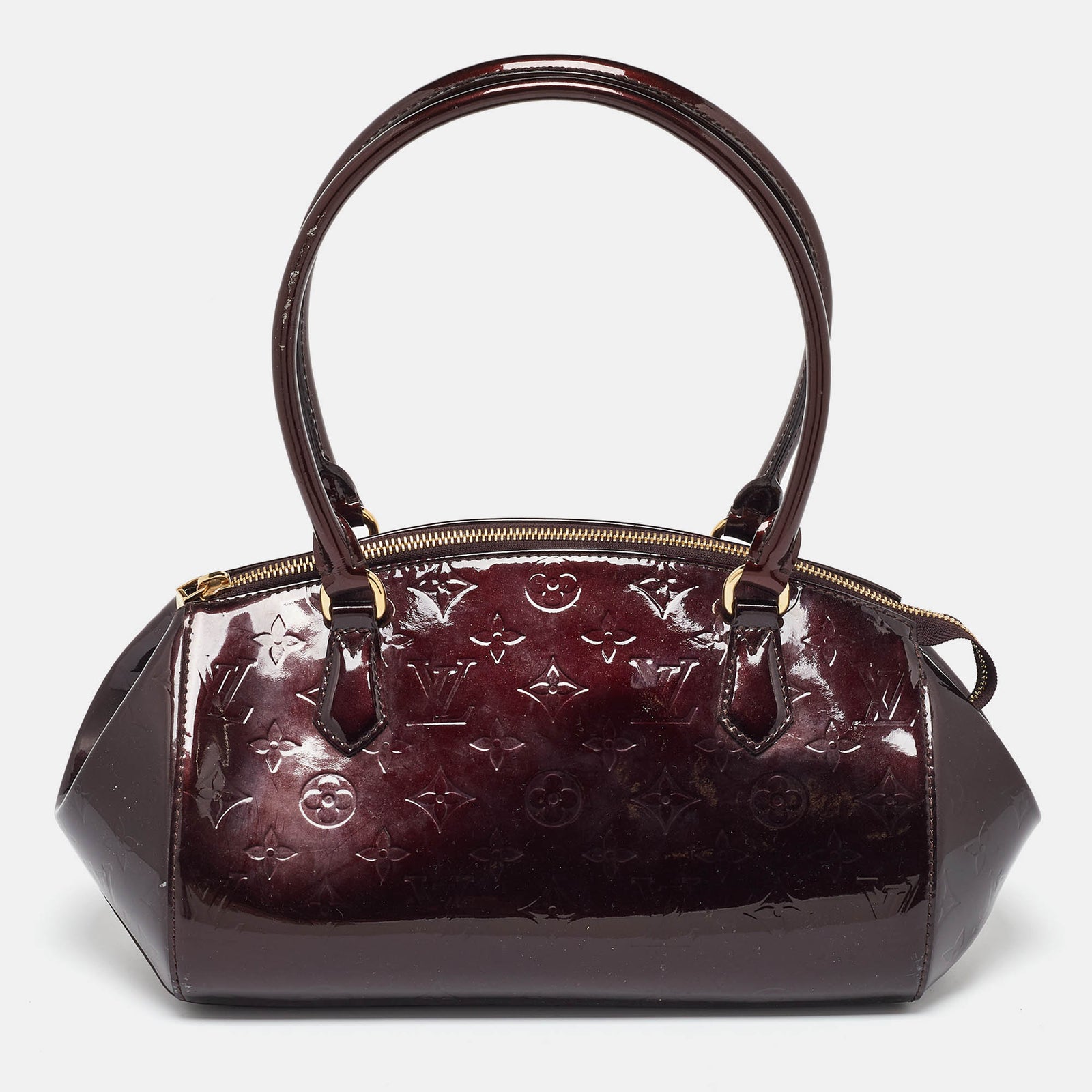 Louis Vuitton Amarante Monogramm Vernis Sherwood PM Tasche