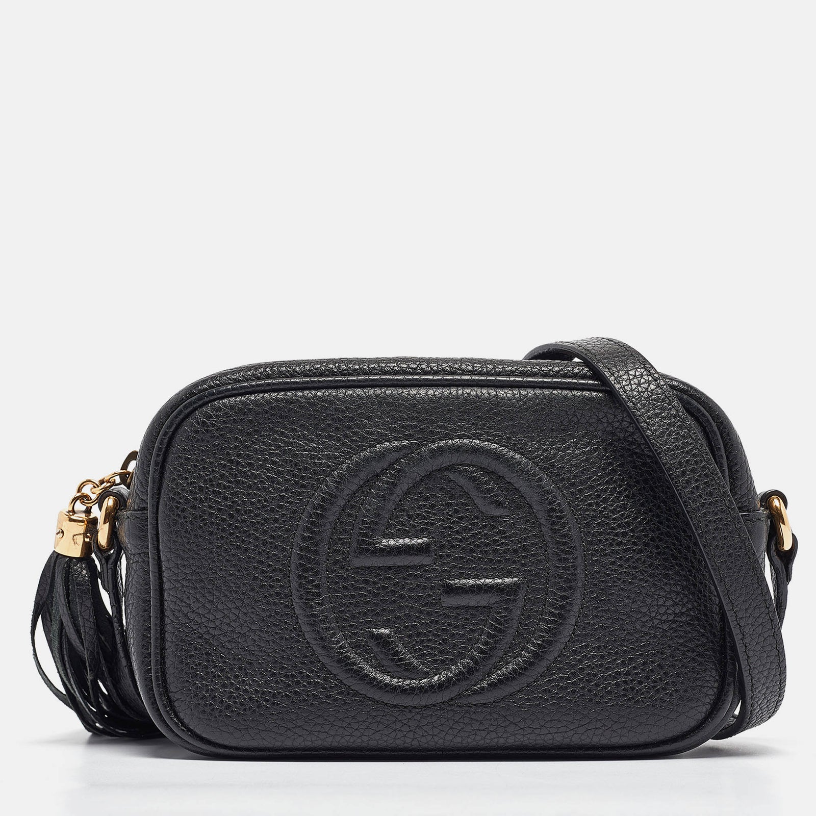 Gucci Schwarze Mini-Umhängetasche „Soho Disco“ aus Leder