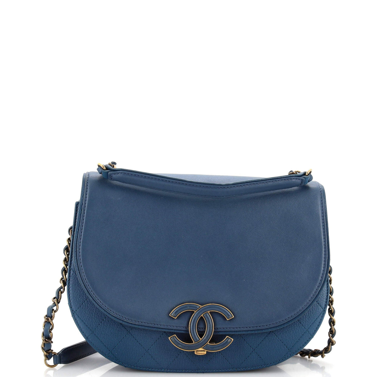 Chanel CHANEL Coco Curve Flap Messenger Calfskin and Quilted Goatskin Medium