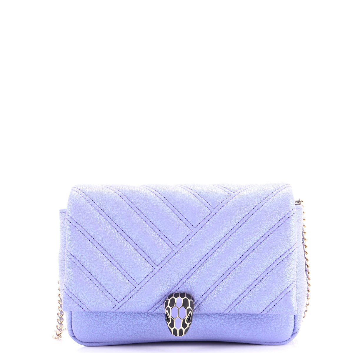 Bvlgari BVLGARI Serpenti Cabochon Shoulder Bag Diagonal Quilted Leather Mini