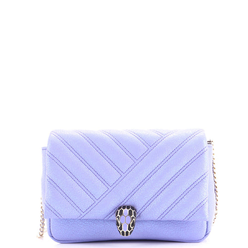BVLGARI Serpenti Cabochon Shoulder Bag Diagonal Quilted Leather Mini