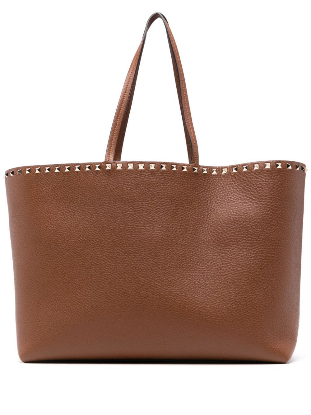 Valentino Garavani Women's Rockstud Tote Bag in Tobacco | 5W2B0B70VSF