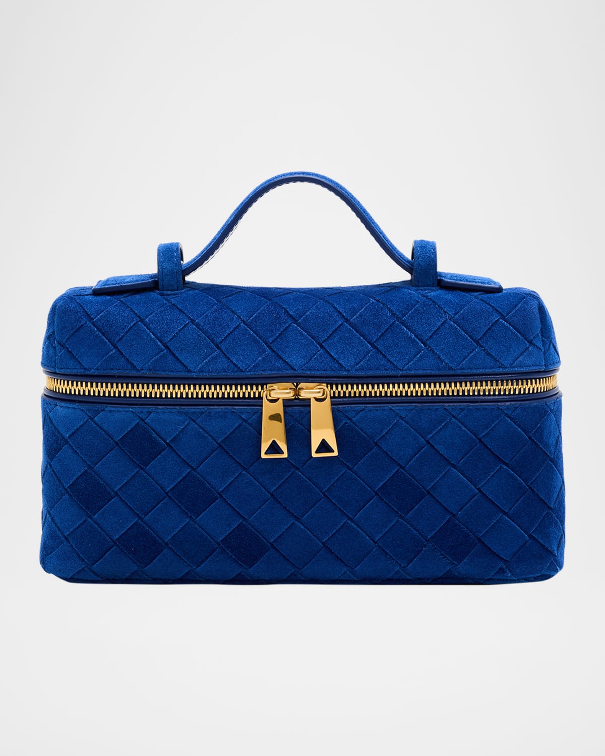 Bottega Veneta Bang Bang Vanity Intrecciato Suede Top-Handle Bag