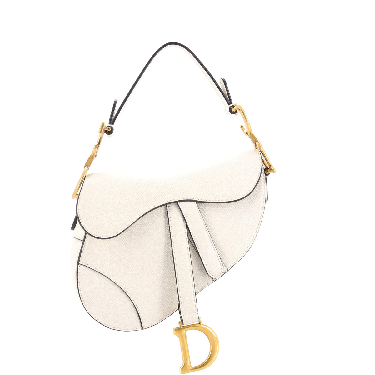 Christian Dior Saddle Handbag Leather Mini
