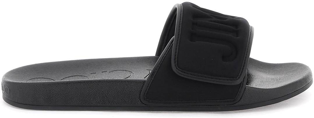 Jimmy Choo Men's Slides With Logo in Black | Size 44 | FITZMPFP