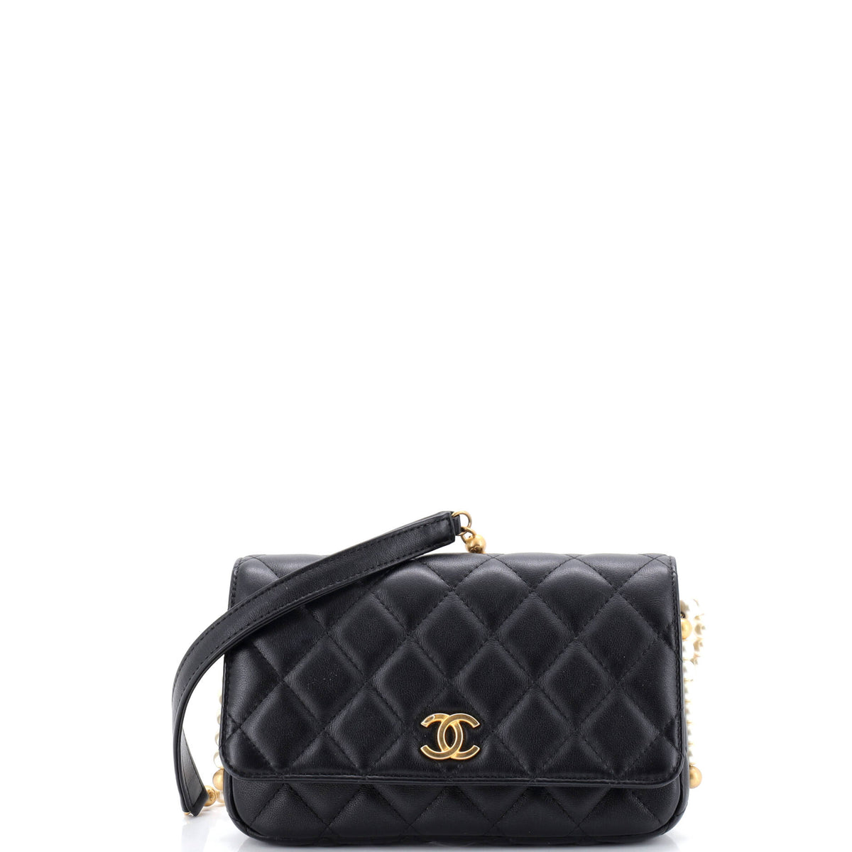 Chanel CHANEL About Pearls Wallet on Chain Quilted Calfskin