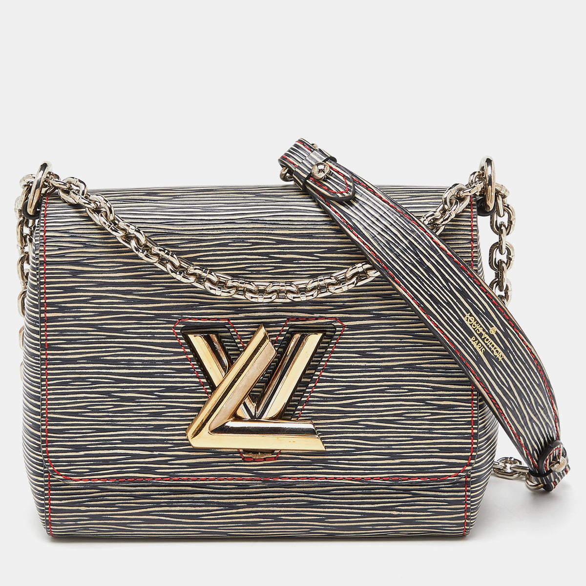 Louis Vuitton Black/Beige Epi Leather Twist PM Bag