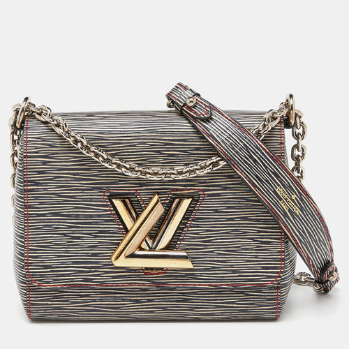 Black/Beige Epi Leather Twist PM Bag
