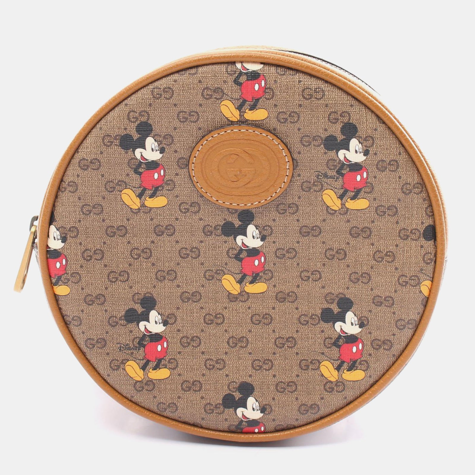 Gucci Sac à dos rond en toile marron x Disney GG Supreme