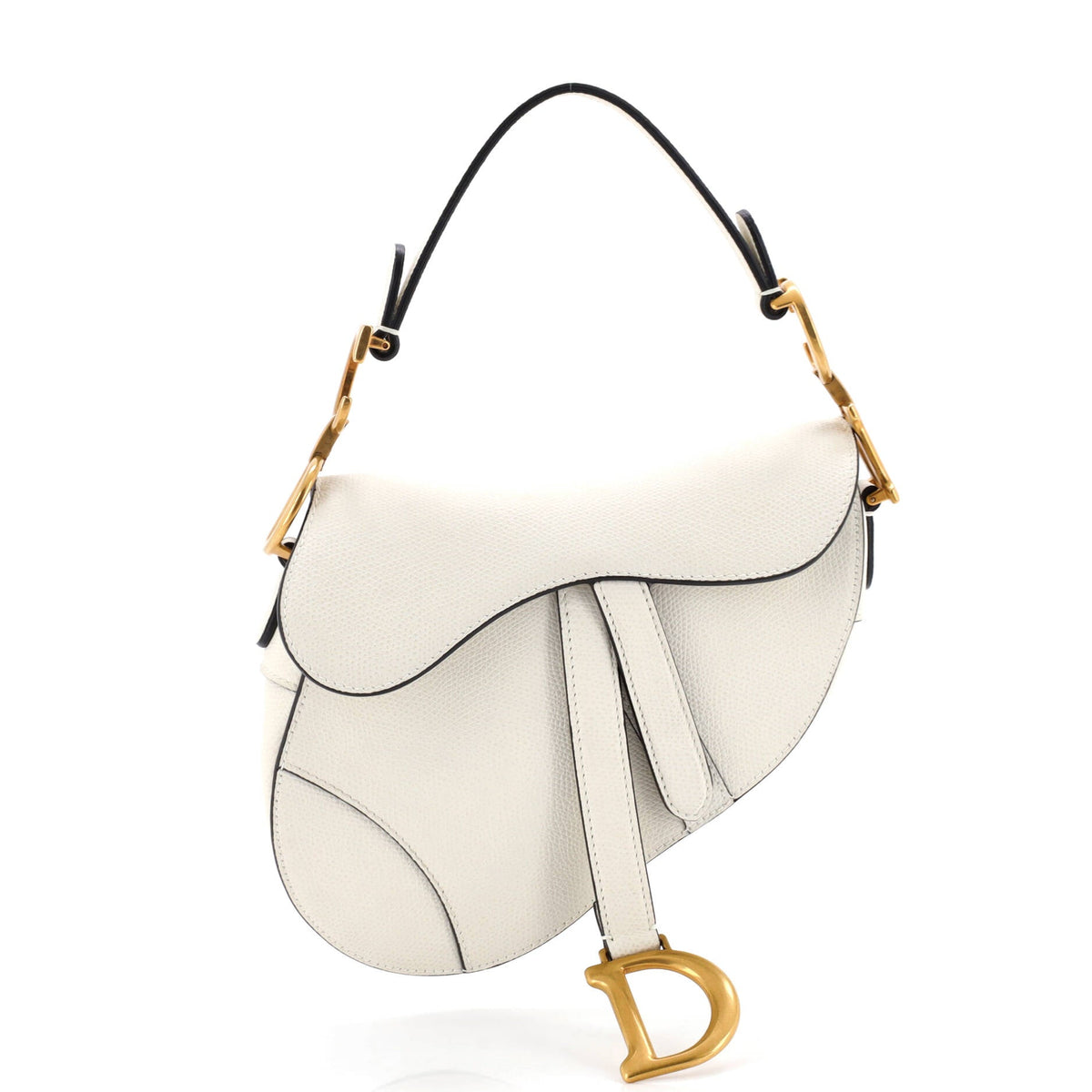 Christian Dior Saddle Handbag Leather Mini
