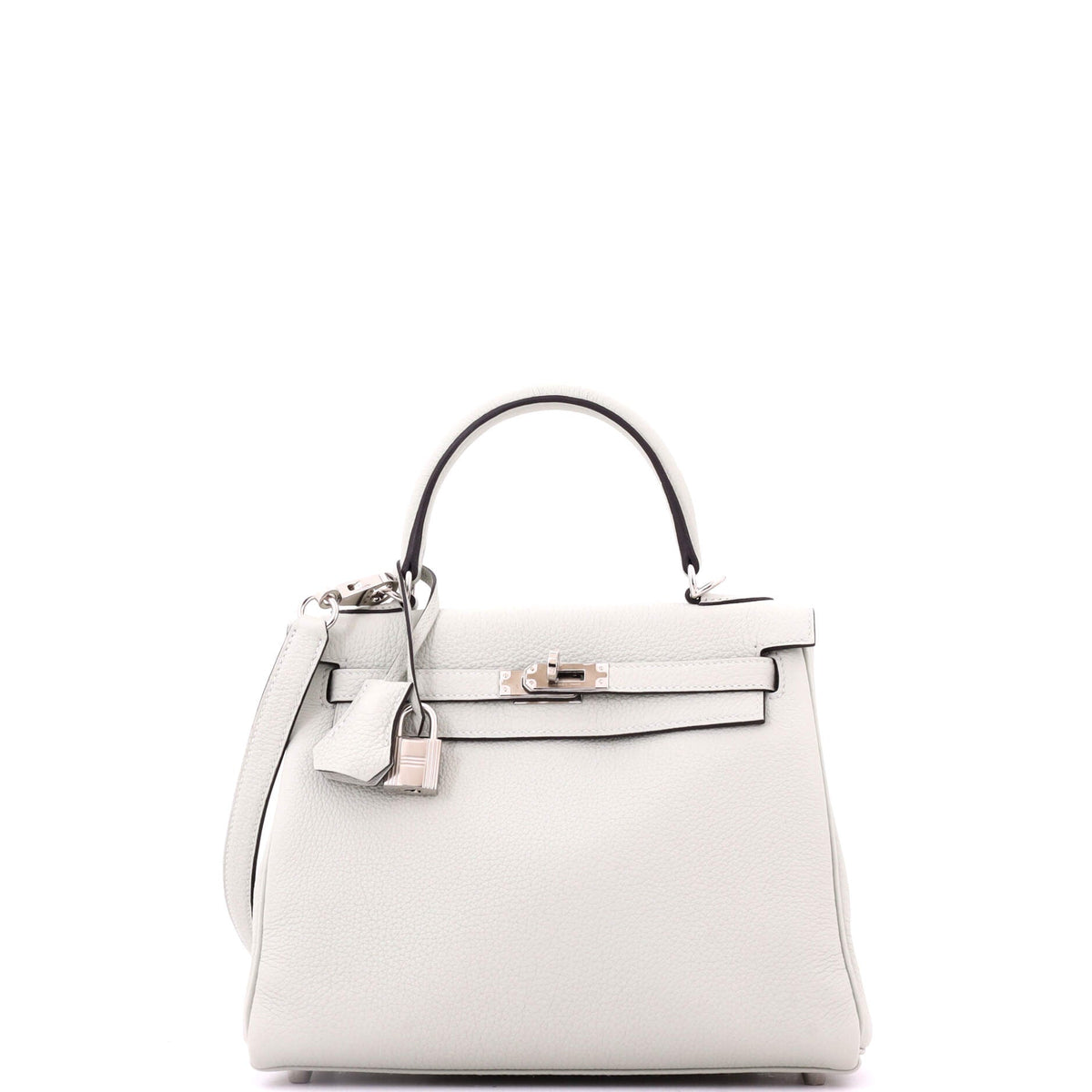 Herm?s Kelly Handbag Grey Togo with Palladium Hardware 25