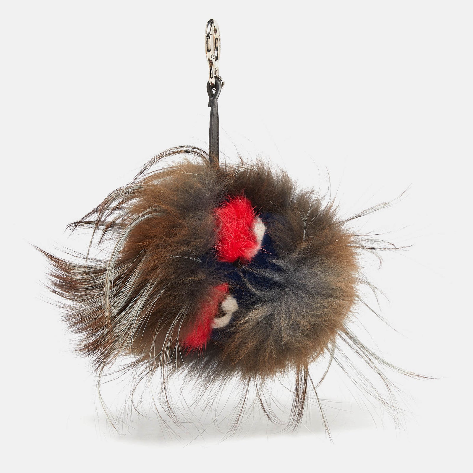 Fendi Multicolor Mink Fur Flamingo Kooky Monster Bug Bag Charm