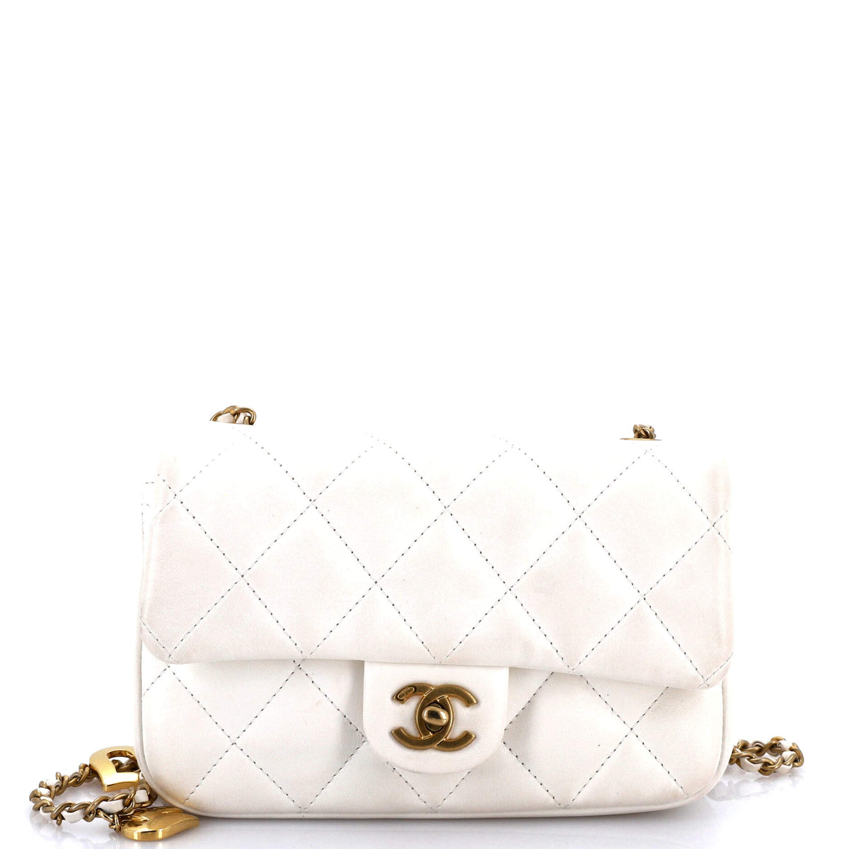 Chanel CHANEL Heart Charms Flap Bag Quilted Lambskin Mini