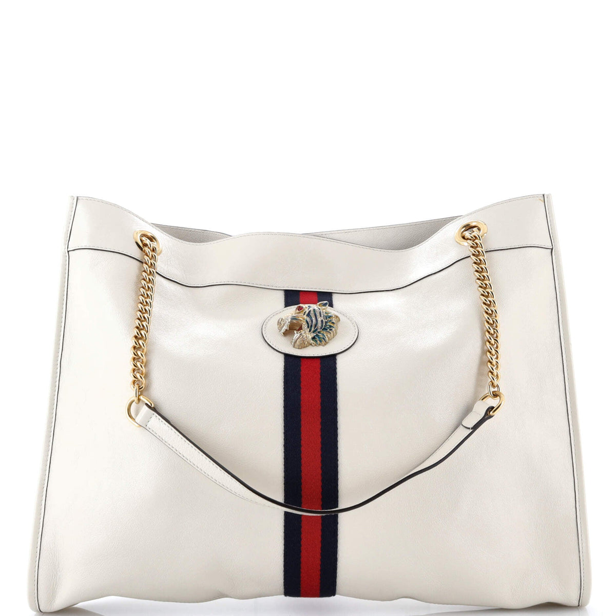 Gucci GUCCI Rajah Chain Tote Leather Large