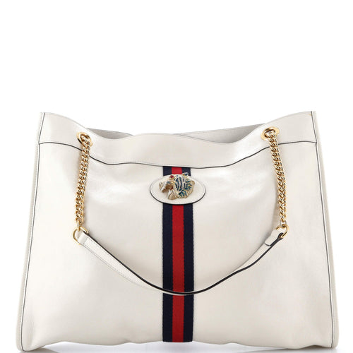 GUCCI Rajah Chain Tote Leather Large