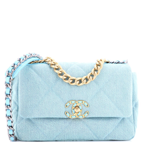 CHANEL 19 Flap Bag Quilted Canvas Medium