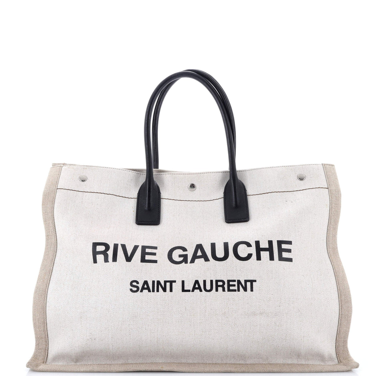 Saint Laurent Rive Gauche Shopper Tote Canvas Large