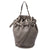 Taupe Textured Leather Diego Bucket Bag