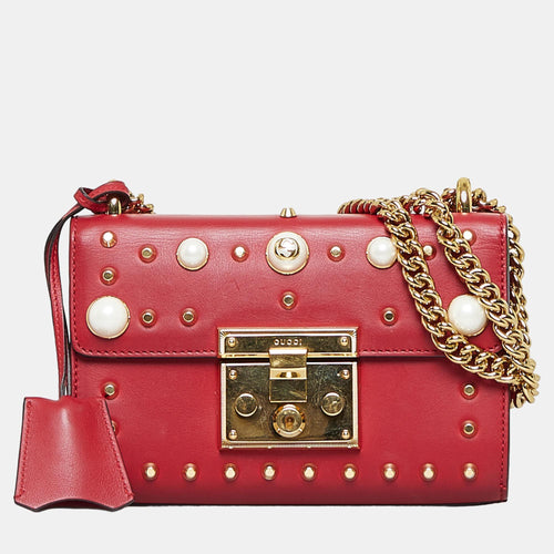 Red Pearl Studded Padlock