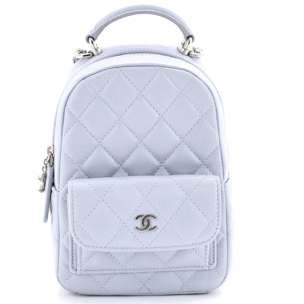 Chanel CHANEL Classic CC Chain Pocket Backpack Quilted Caviar Mini
