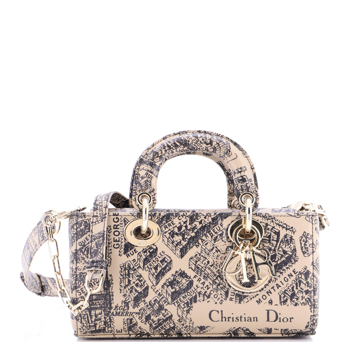 Christian Dior Lady D-Joy Bag Printed Leather Small