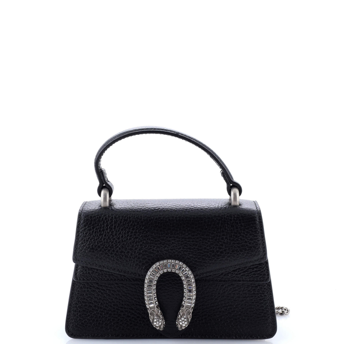 Gucci GUCCI Dionysus Top Handle Bag Leather with Crystals Mini