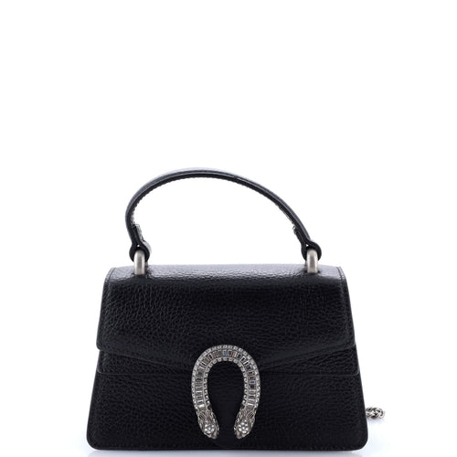 GUCCI Dionysus Top Handle Bag Leather with Crystals Mini