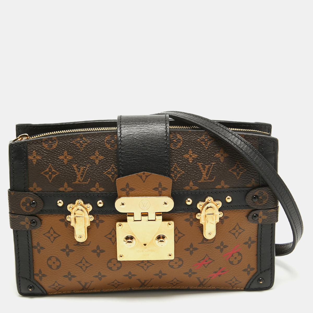 Louis Vuitton Reverse Monogram Canvas Trunk Clutch Bag