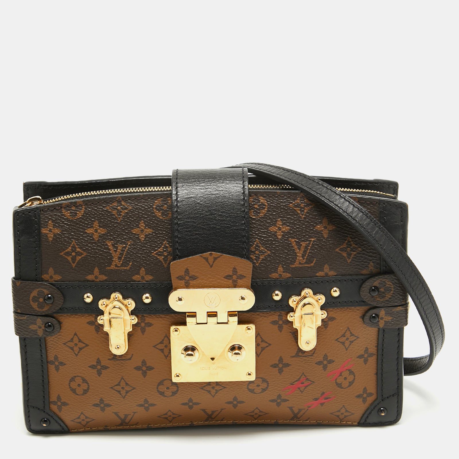 Louis Vuitton Clutch aus Canvas mit umgekehrtem Monogramm