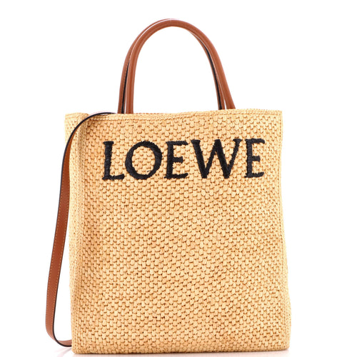 LOEWE A4 Tote Raffia and Leather North South