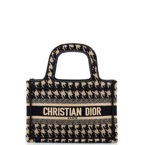 Book Tote Houndstooth Canvas Mini