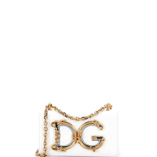 DG Girls Flap Bag Embellished Leather Small