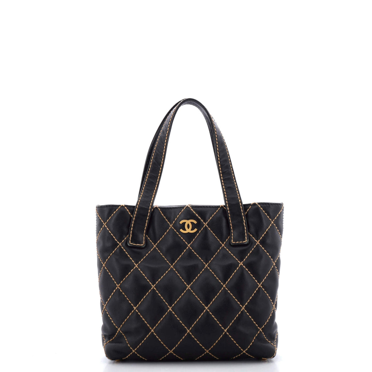 Chanel CHANEL Surpique Tote Quilted Leather Small