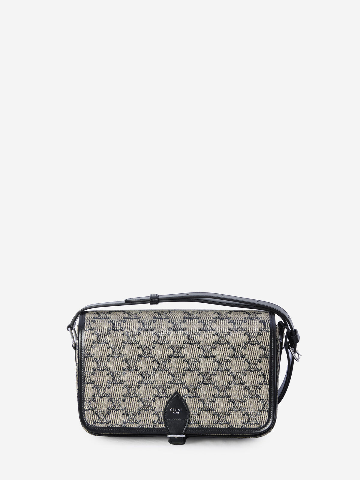 Celine Men's Small Folco Messenger Bag in Beige | 118252GD5